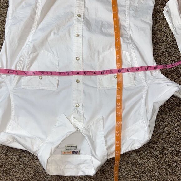 Classic Button-Up by Faded Glory Stretch Blood Size 14 - Picture 14 of 15